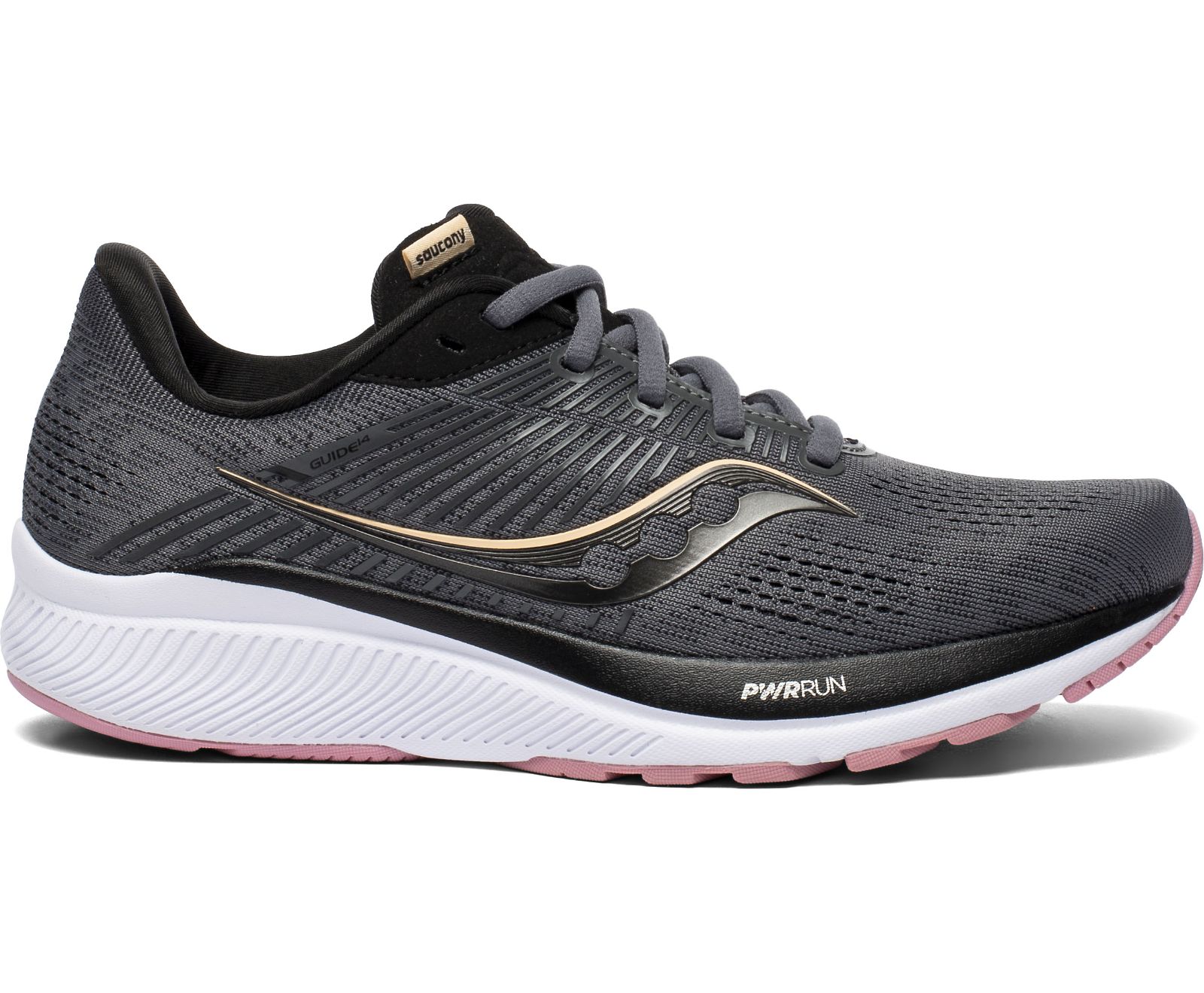 Saucony Guide 14 Breda Löparskor Dam Grå Rosa | Sverige 525RVD